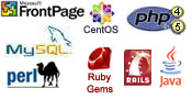 Frontpage MySQL CentOS PHP Ruby Perl Java and more Images