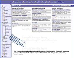 Webmail Options and additional features screenshot